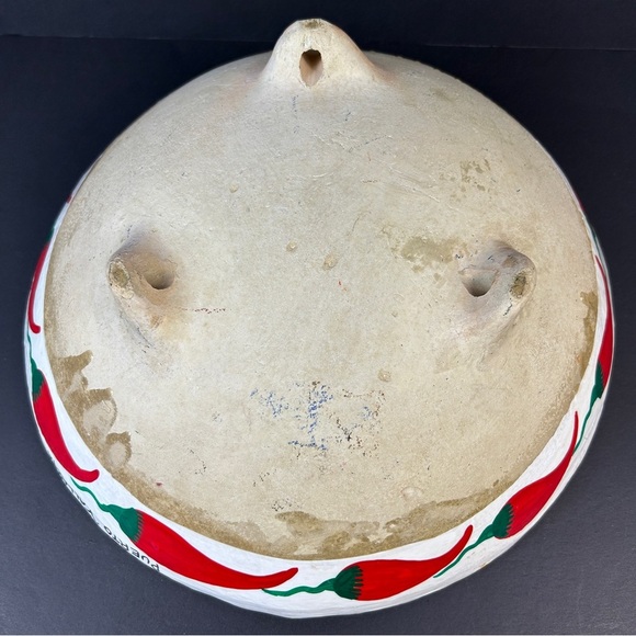 Vibrant Red Chili Pattern Ceramic Bowl - Picture 3 of 6